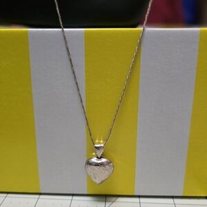 Sterling Silver Heart Pendant Locket Necklace